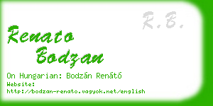 renato bodzan business card