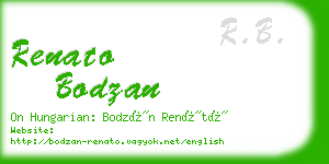 renato bodzan business card